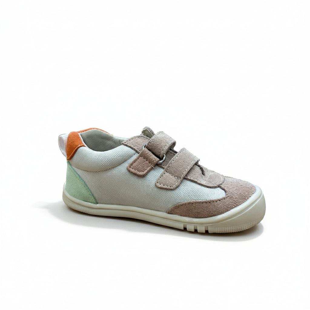Detalle de las zapatillas Piruflex Lino Eco rosa