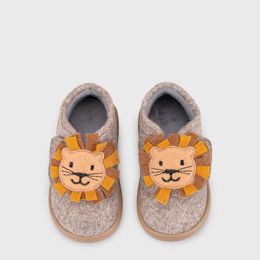 IGOR - ZAPATILLA DE CASA LEON TAUPE