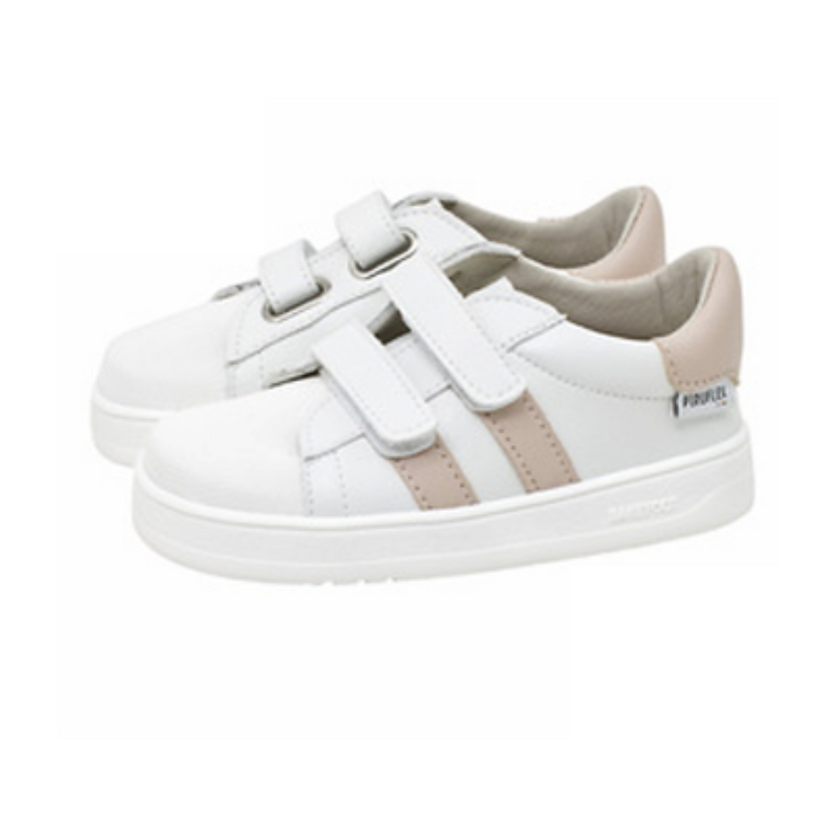 Zapatillas Piruflex barefoot blanco y rosa