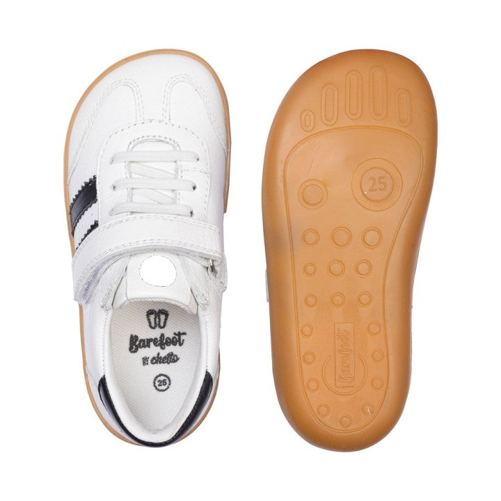 Chetto | Zapatilla Barefoot Blanca con Bandas negras