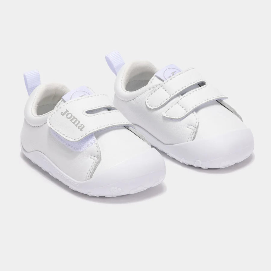 Par de zapatillas Joma Teddy Baby blancas barefoot para bebé