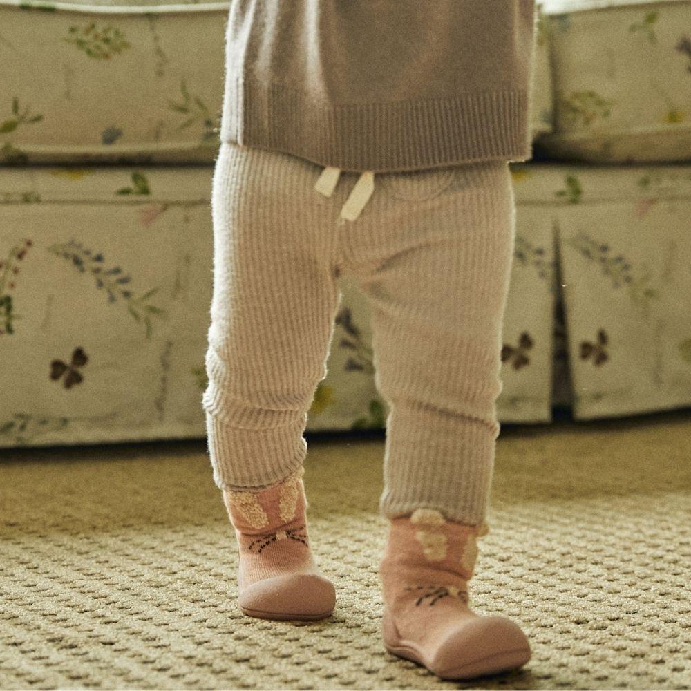Zapatos primeros pasos Attipas Rabbit rosa algodón - imagen 3