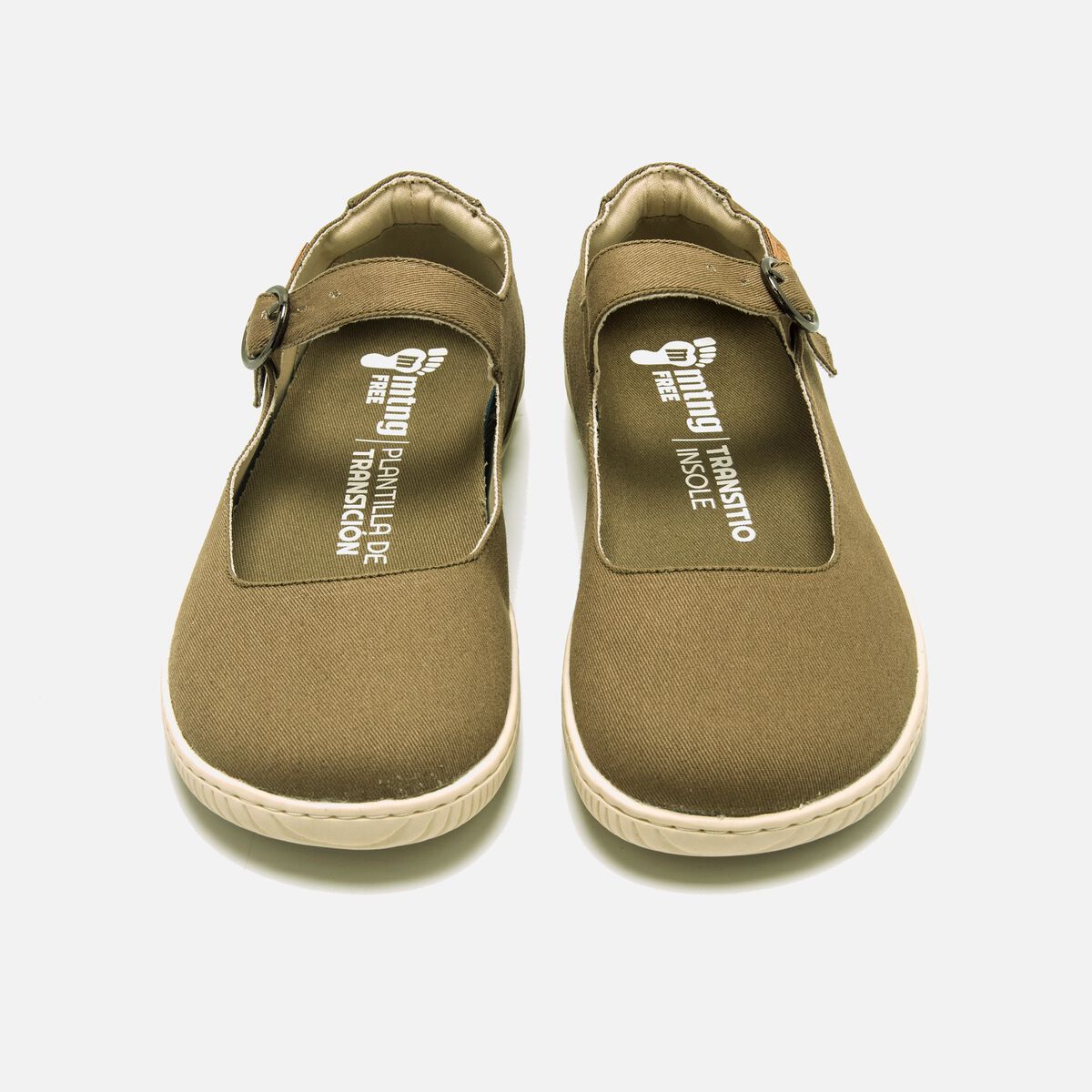 Bailarinas Mustang Canver verde kaki