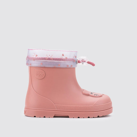 Botas de agua barefoot Igor Gato rose infantiles