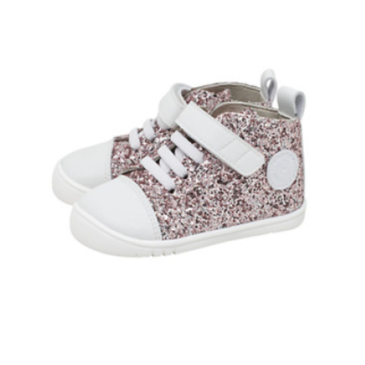 Botines respetuosos Piruflex glitter rosa veganos