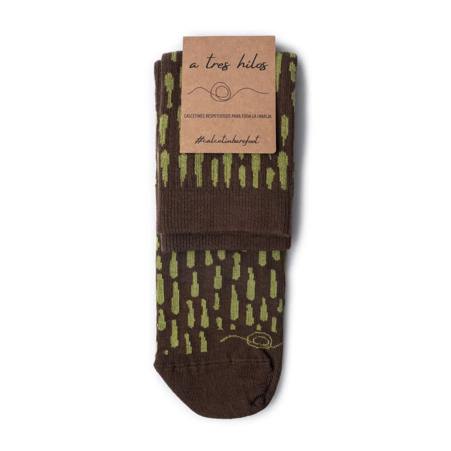 Calcetines barefoot A Tres Hilos Musgo y Tierra