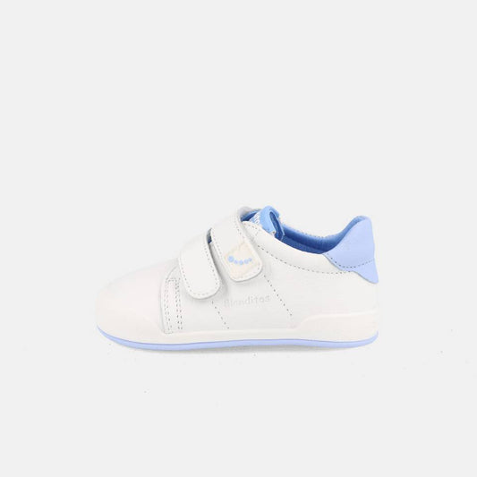 Deportivas barefoot bebé Blanditos Londres azul de piel