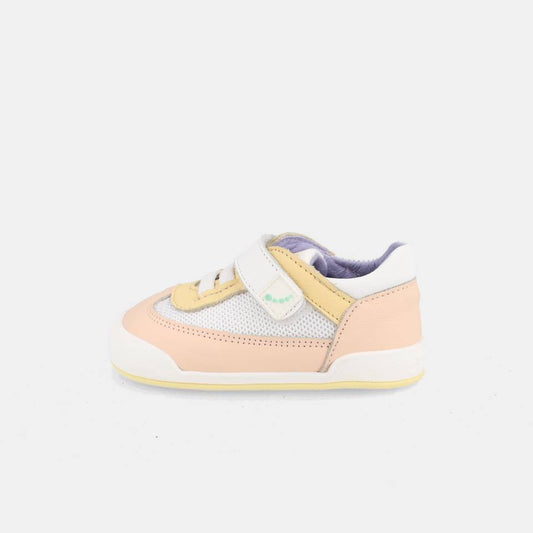 Deportivas barefoot bebé Blanditos Modena piel blanca