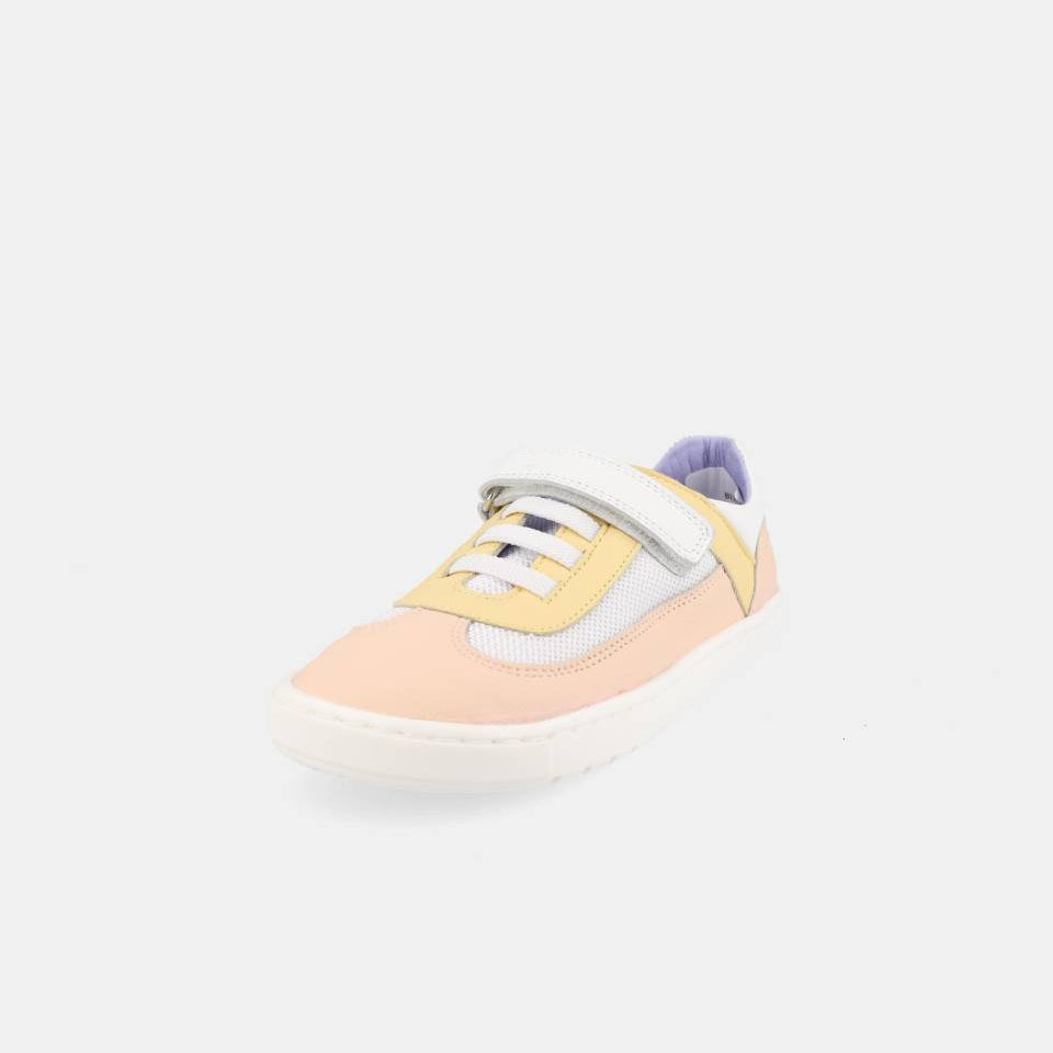 Deportivas barefoot niña Blanditos Berlin blanco y rosa - imagen 2