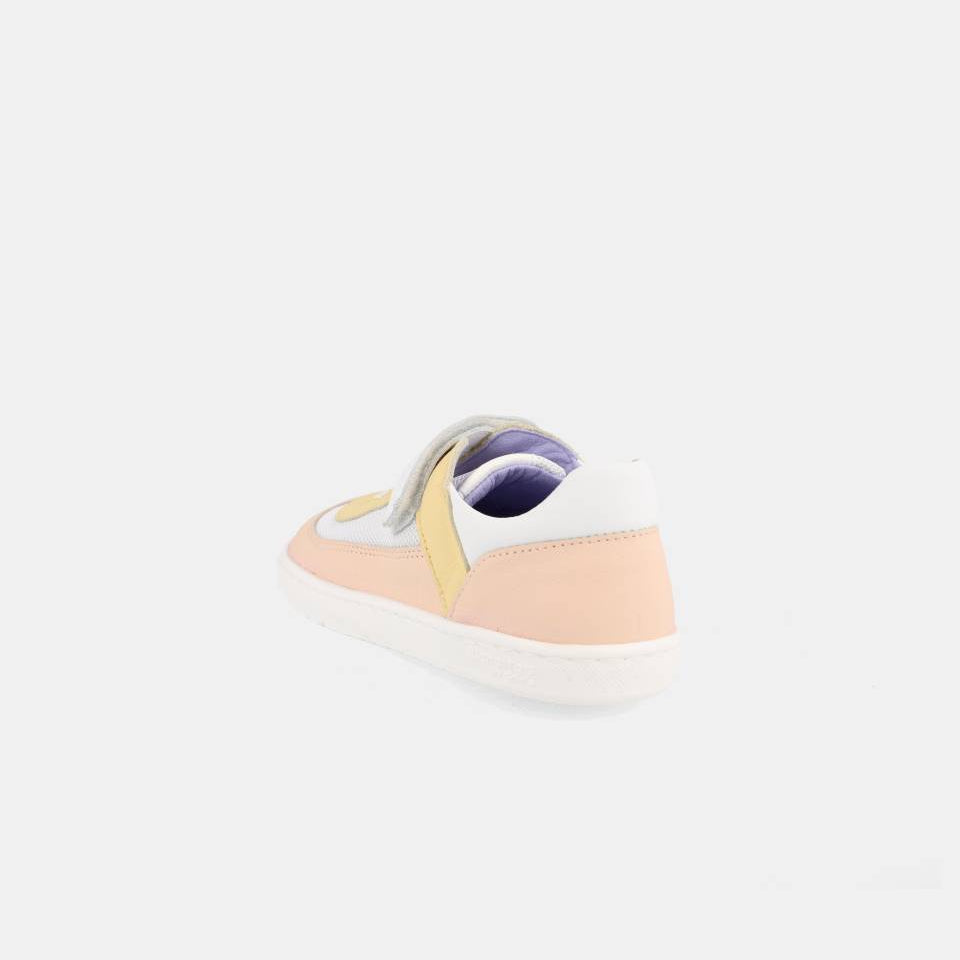 Deportivas barefoot niña Blanditos Berlin blanco y rosa - imagen 3