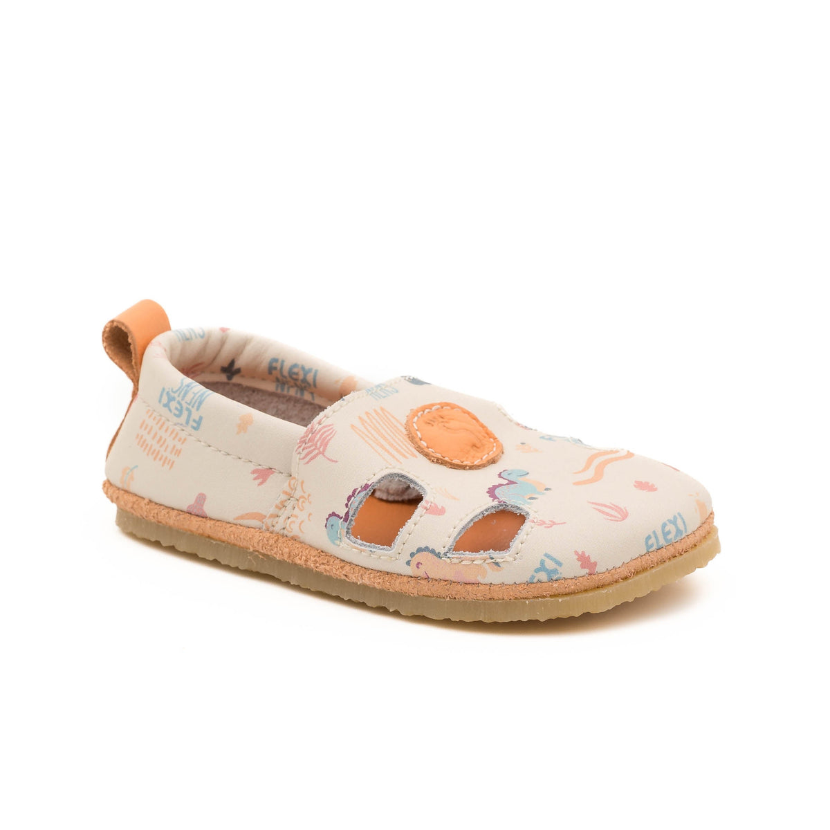 Sandalias barefoot bebé Flexinens Dino con dinosaurios