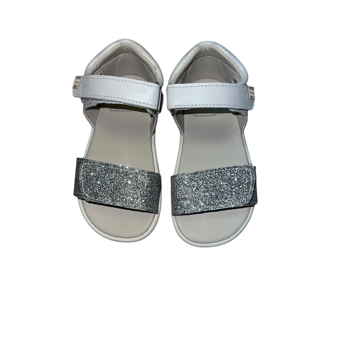 Sandalias plateadas niña Piruflex con velcro
