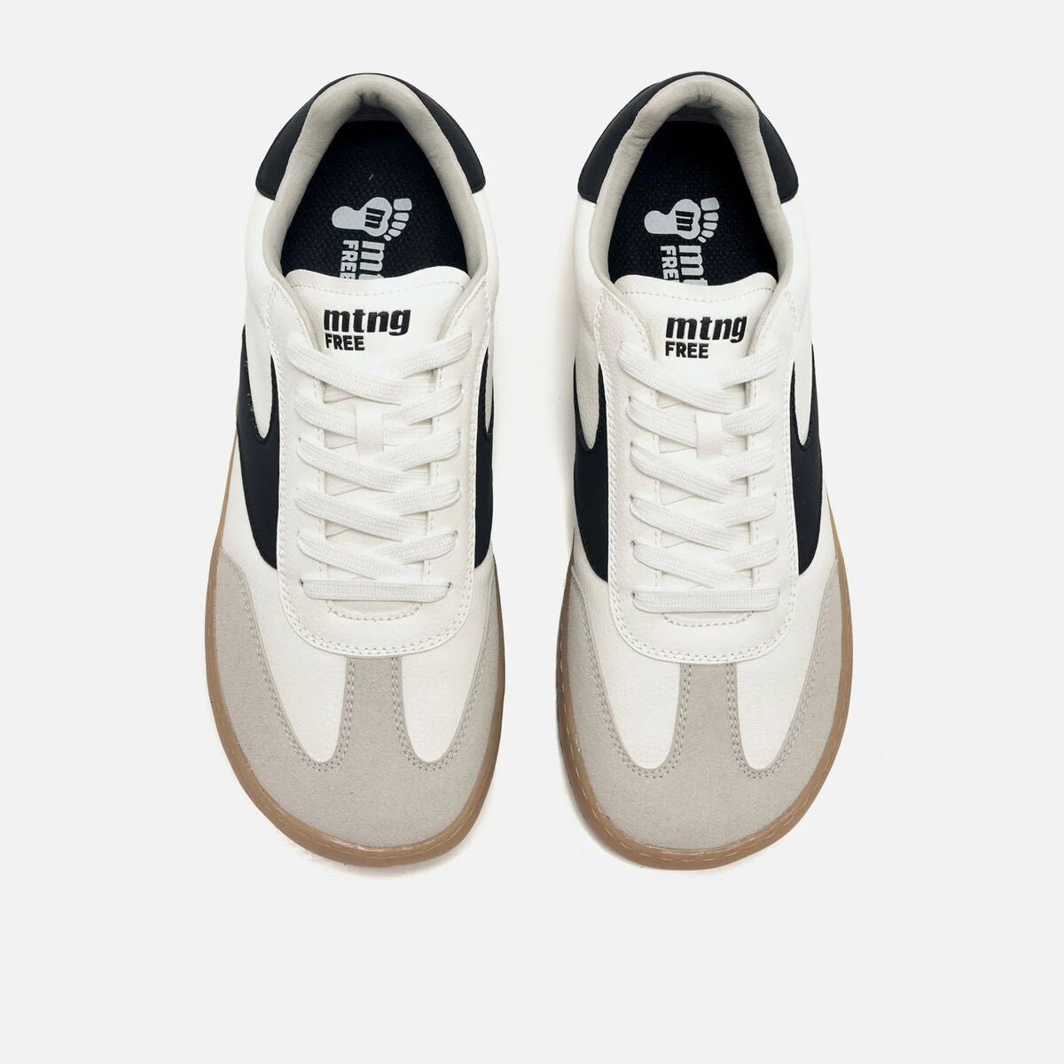 Zapatillas Mustang Free Gym blancas y grises, detalle
