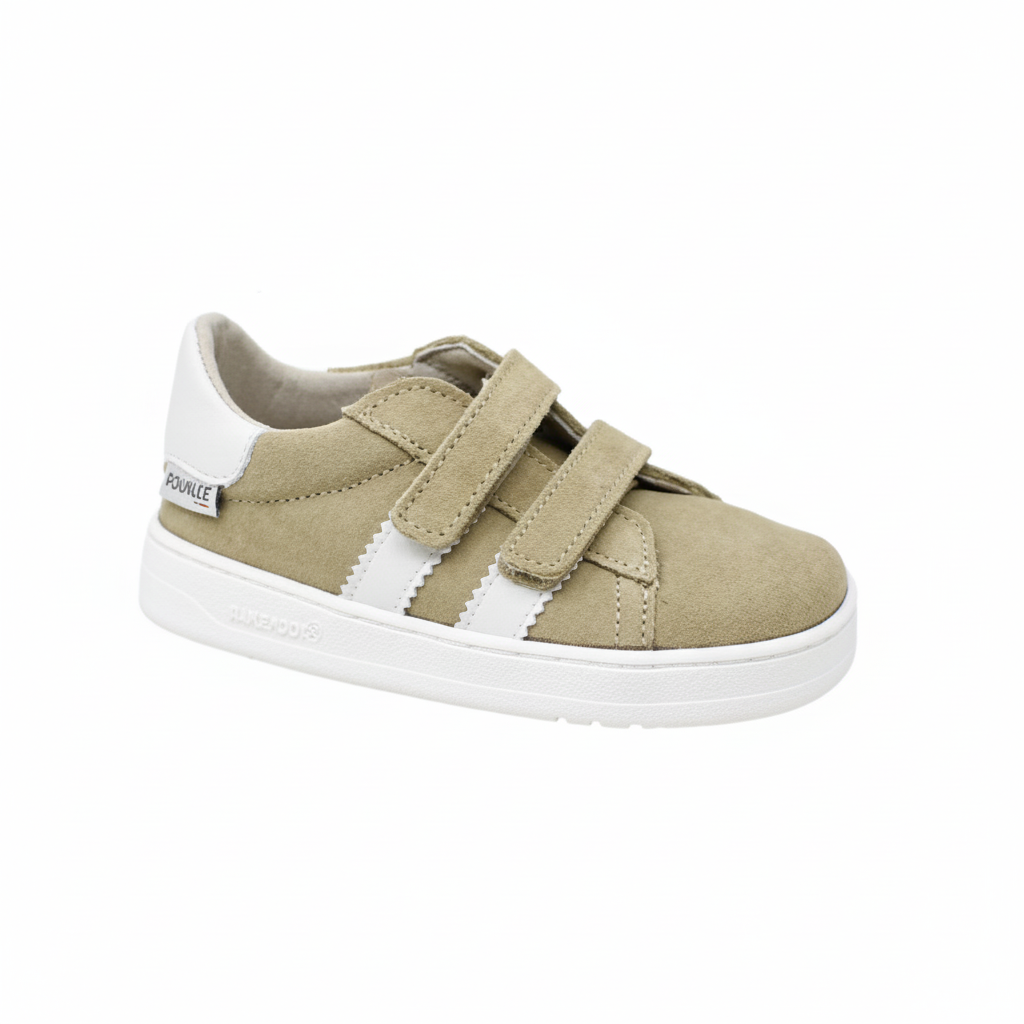 Zapatillas barefoot Piruflex de serraje beige