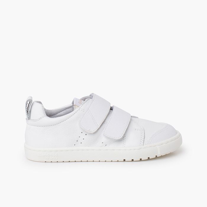 Zapatillas blancas de piel Blanditos Río colegiales
