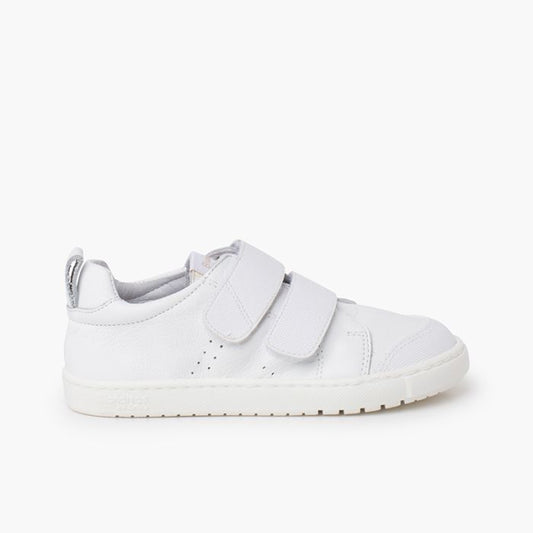 Zapatillas blancas de piel Blanditos Río colegiales