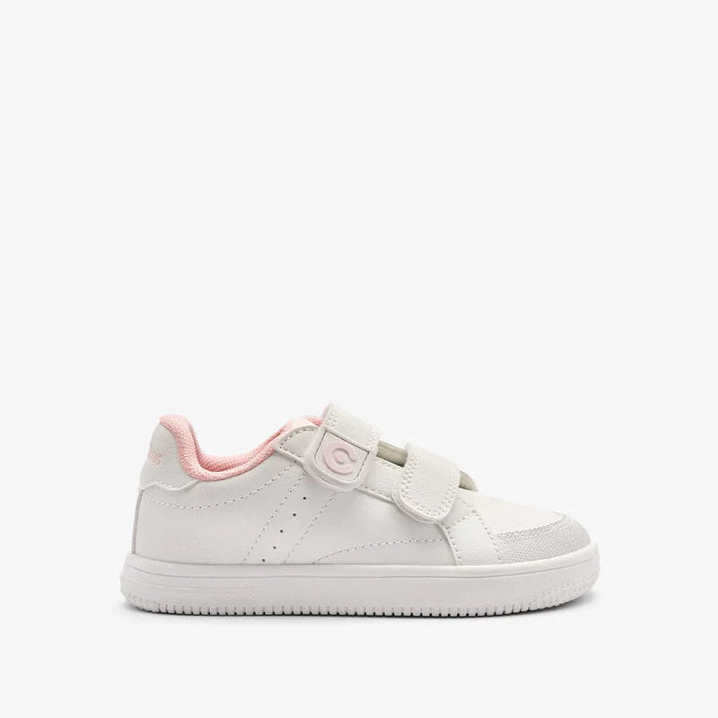 Zapatillas colegiales Conguitos blancas y rosas