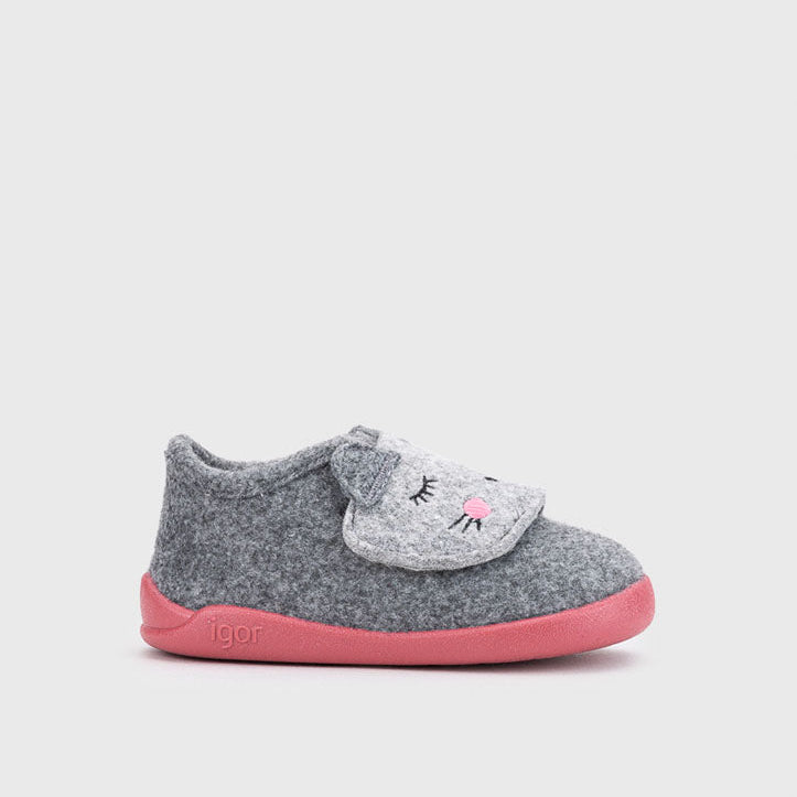 Zapatillas de casa barefoot Igor Miau frambuesa