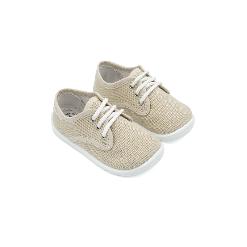 Zapatillas de lona Titanitos Popi beige para ceremonia