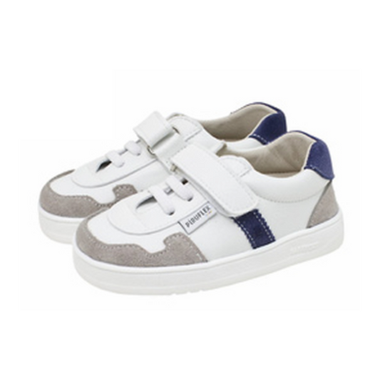 Zapatillas Piruflex barefoot blanco y azul