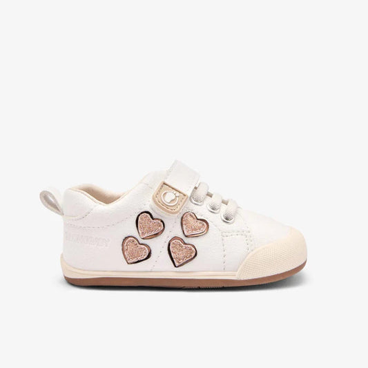 Zapatillas respetuosas Conguitos glitter corazones